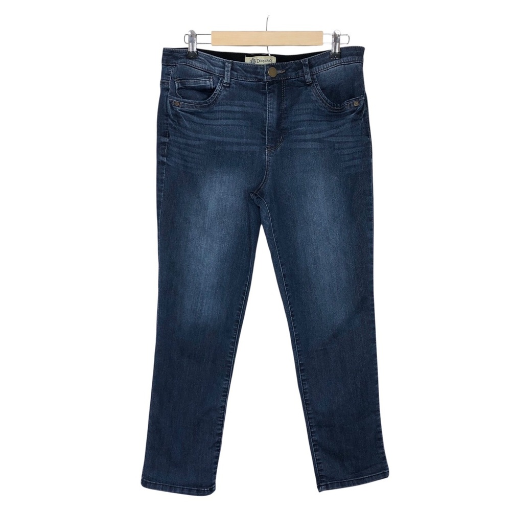 Democracy Ab Solution Cotton Blend Blue Booty‎ Lift Tummy Control Slim Jeans 10